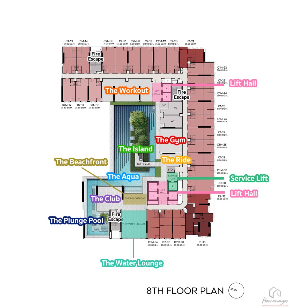 ห้องมุม ถูกที่สุด ขายดาวน์ 309,240 บาท (ก่อนวันที่ 15 พ.ค. 67) ASPIRE Sukhumvit - Rama 4  ขนาด 31 ตรม.