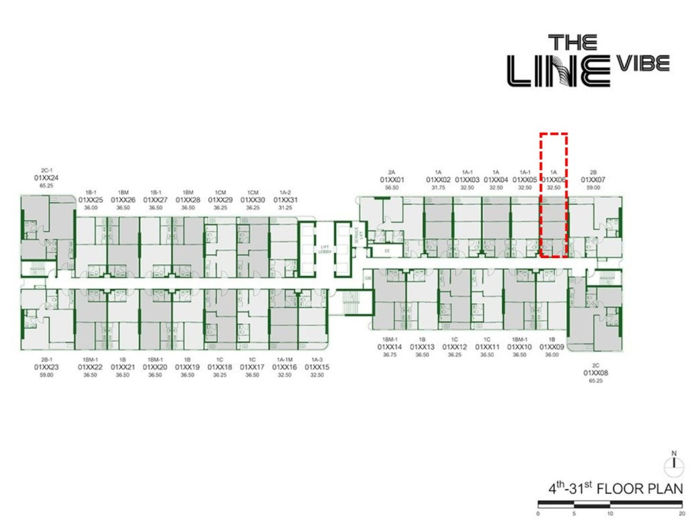 **ขายดาวน์เท่าทุน** The Line Vibe (เดอะ ไลน์ ไวบ์) ชั้น 14 (32.5 ตร.ม.)