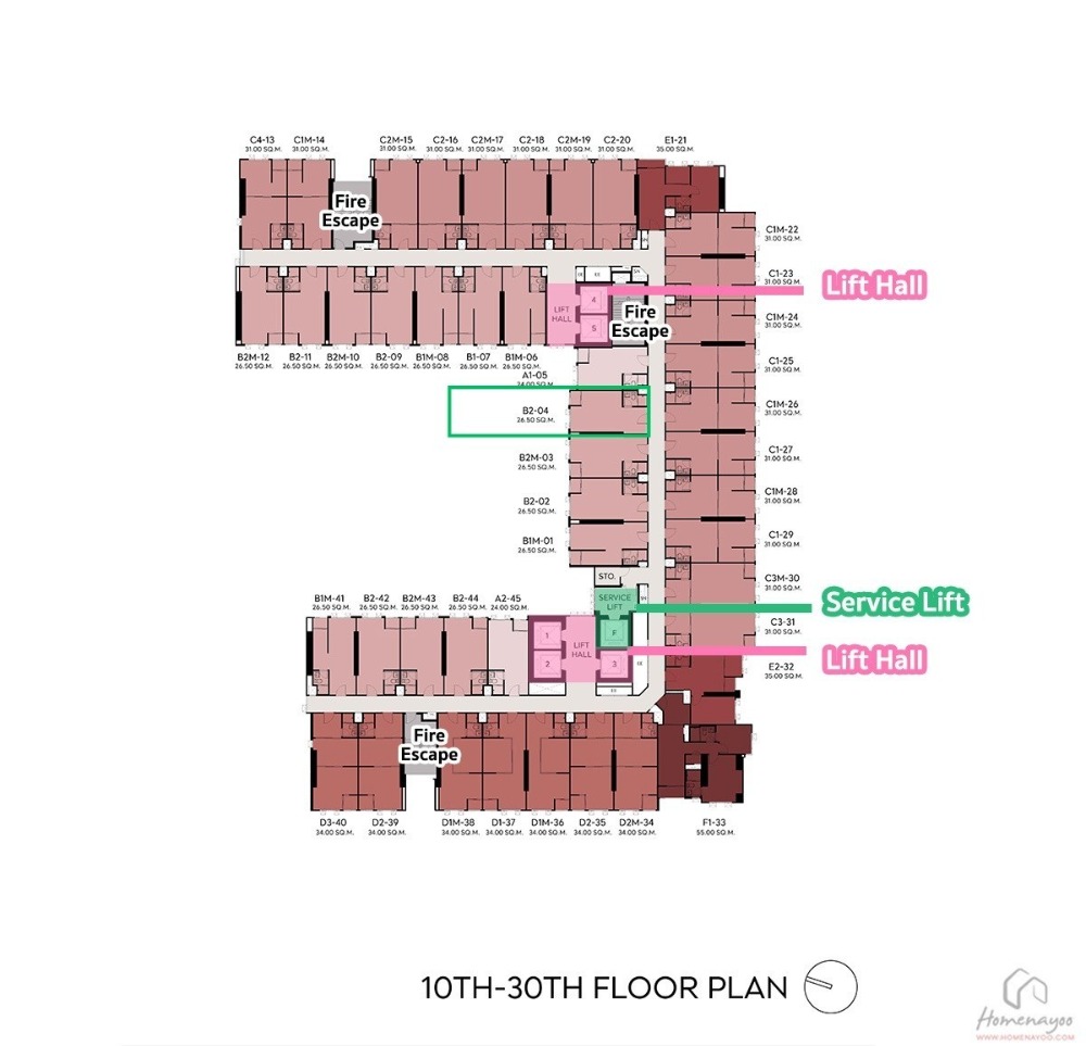 ขายดาวน์ แอสปาย สุขุมวิท – พระราม 4 (ASPIRE Sukhumvit – Rama 4) ตึก A ชั้น 11 (26.50 ตร.ม.) Studio Room