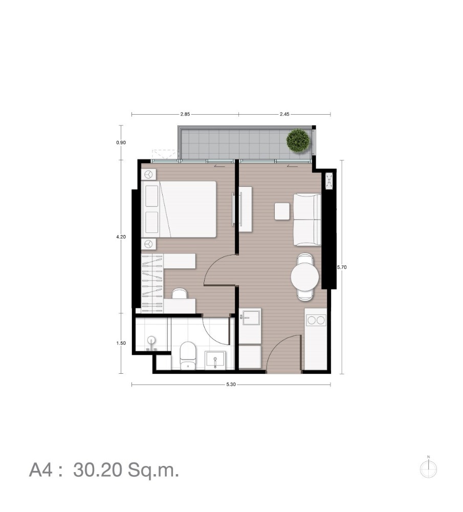 ขายดาวน์คอนโด Noble Create ลาดพร้าว-วังหิน | ชั้น 8 ขนาด 30.20 ตร.ม. | Fully Furnished พร้อมส่วนลดพิเศษ