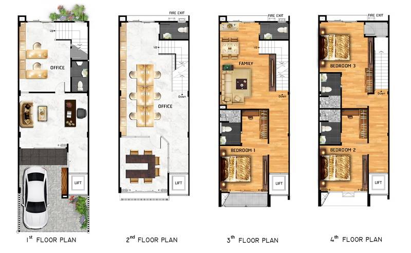 JW Urban Home Office | โฮมออฟฟิศ 4 ชั้นลิฟต์ส่วนตัว ทำเลทองสรงประภา-ดอนเมือง ใกล้สนามบิน